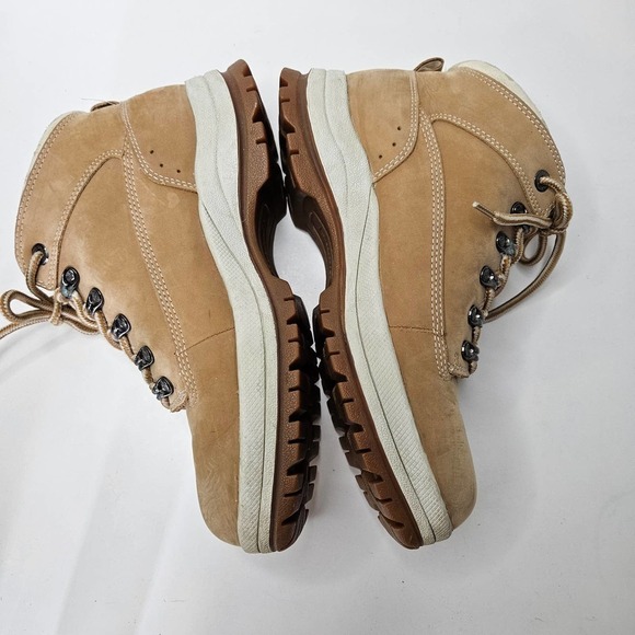 Y2K Skechers Lug Sole Work Boots Women's 9 Tan Natural Chunky 90s Shoes - Picture 7 of 12